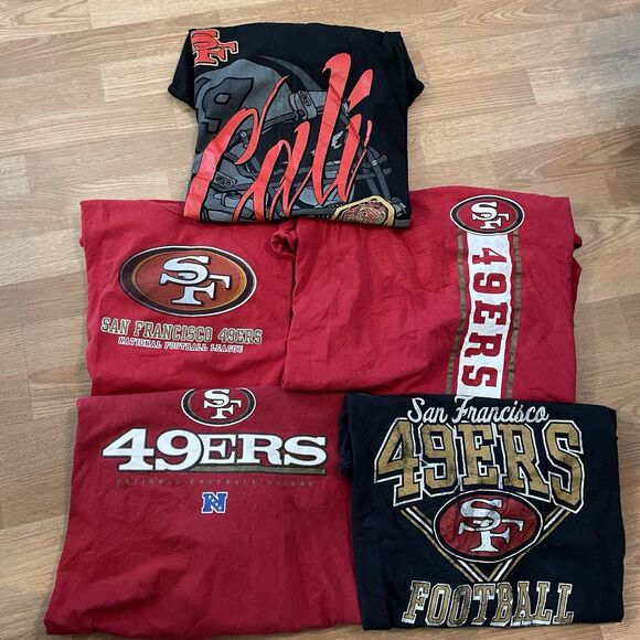 5pc NFL San Francisco 49ers T-Shirts Bundle Size XL Lot - Picture 2 of 16